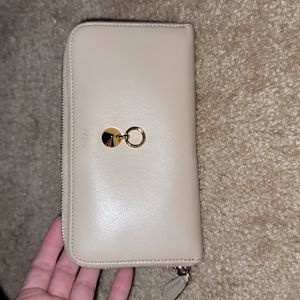 Authentic Fendi Taupe zippy wallet